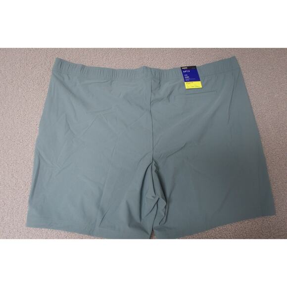 APT.9 Men's Size 4XB 4XL blue Premier Flex Shorts nylon quick dry 9" plus size - Picture 4 of 5